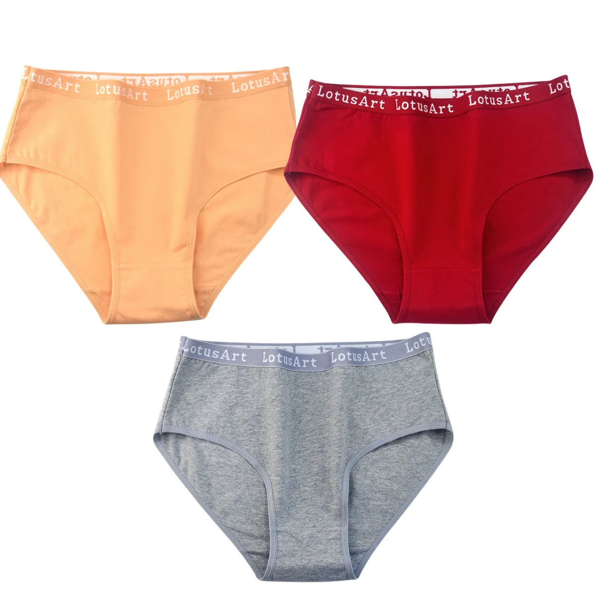 CowLost | product_id-3pcs-women-s-high-waist-seamless-cotton-briefs-m-2xl-solid-colors |18