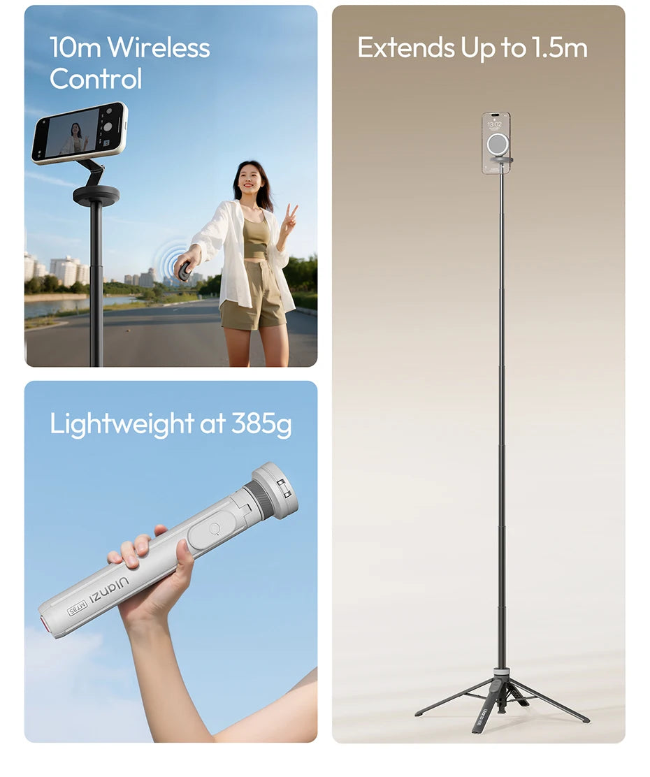 CowLost | ulanzi-mt-85-automatic-phone-tripod-magsafe-selfie-stick-for-iphone-17-16-15 |3