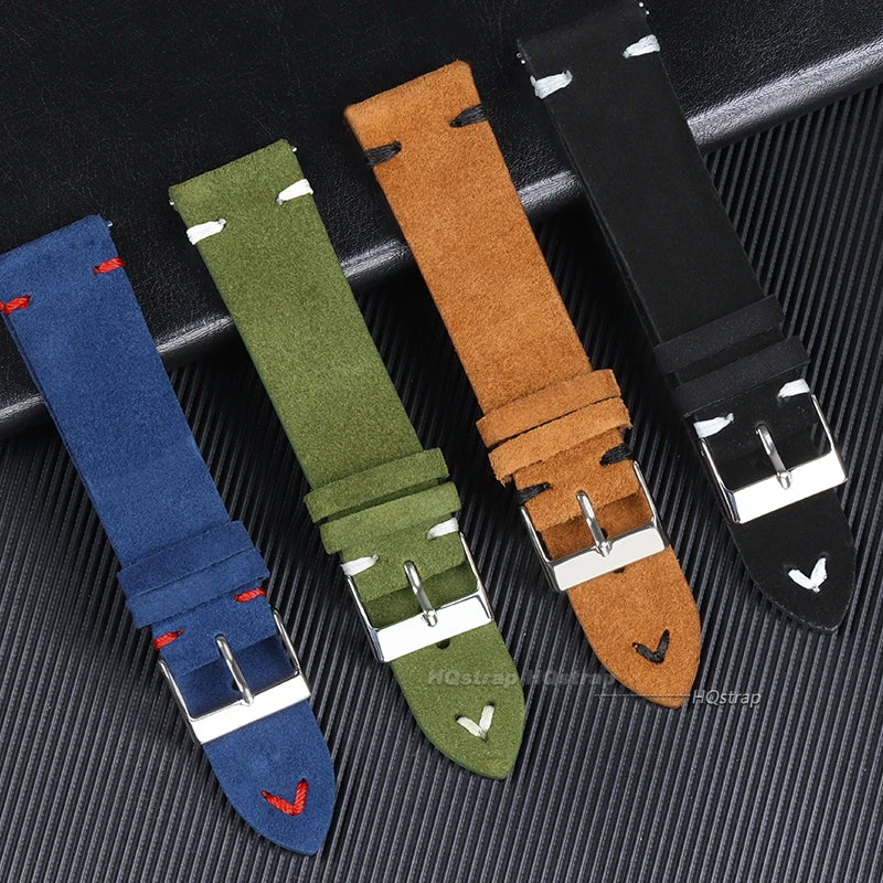 CowLost | product_id-handmade-genuine-soft-suede-leather-watchband-18mm-22mm-for-rolex-seiko-vintage |8