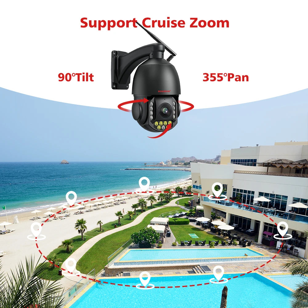 CowLost | 4k-8mp-surveillance-camera-wifi-4g-sim-card-poe-30x-zoom-ptz-ai-humanoid-tracking-ir-100m-outdoor-speed-dome-security-camera |4