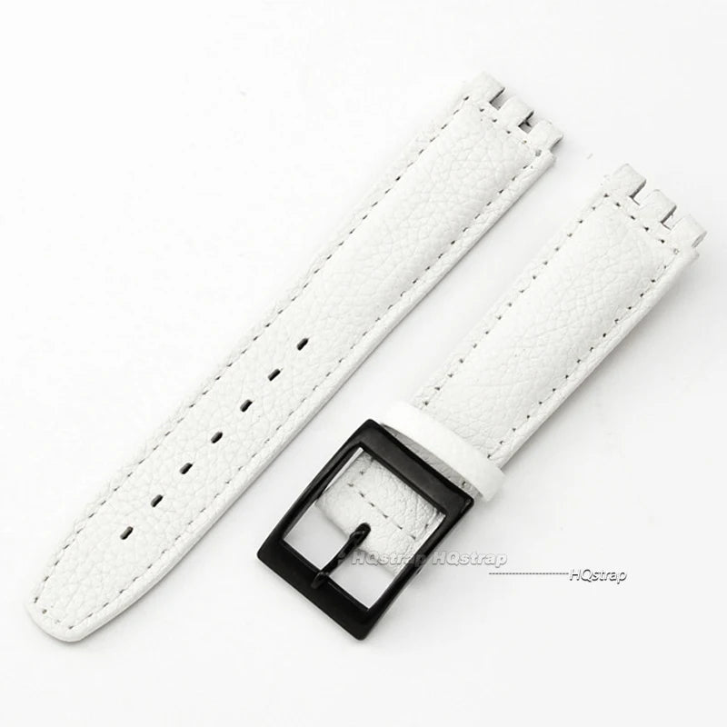 CowLost | bracelets-product_id-17mm-genuine-leather-watch-strap-for-swatch-lychee-band-brown-unisex-wristband |16
