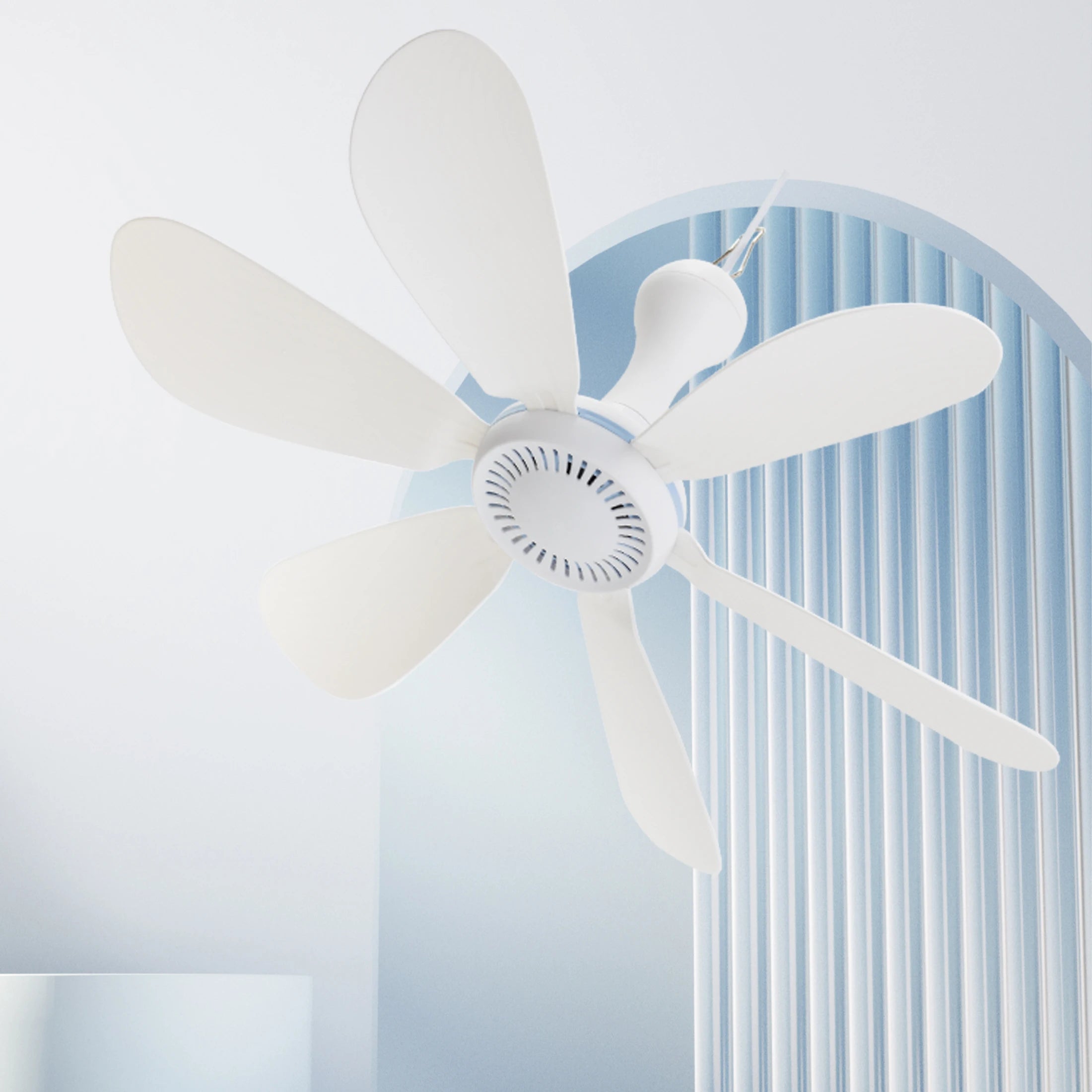 CowLost | product_id-silent-6-blade-usb-ceiling-canopy-fan-with-remote-control-4-speed-hanging-fan-for-camping-bed-dormitory-tent |3