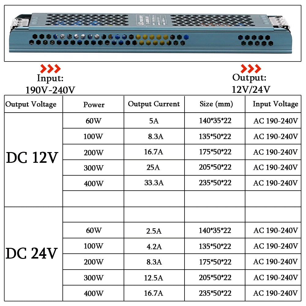 CowLost | dc-12v-24v-led-power-supply-ac190-240v-mute-lighting-transformers |2