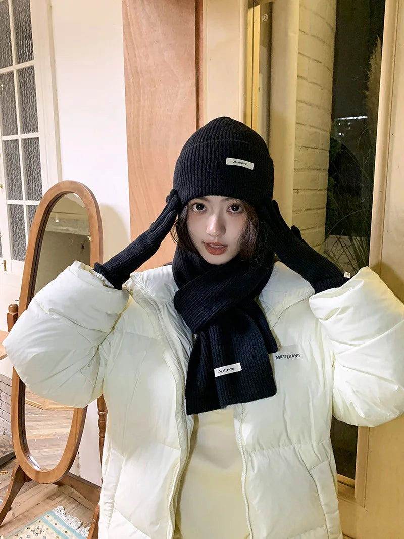 CowLost | knit-neck-scarf-gloves-caps-three-piece-set-for-women-men |25