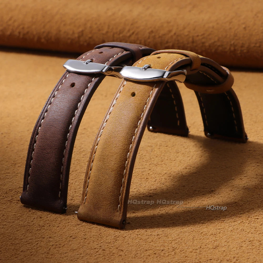 CowLost | product_id-hqstrap-genuine-cowhide-leather-watch-band-18-24mm-handmade-retro-strap-with-metal-buckle-quick-release-for-men-and-women |4