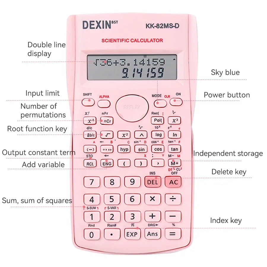 CowLost | portable-dual-row-screen-multi-functional-scientific-function-calculator |3