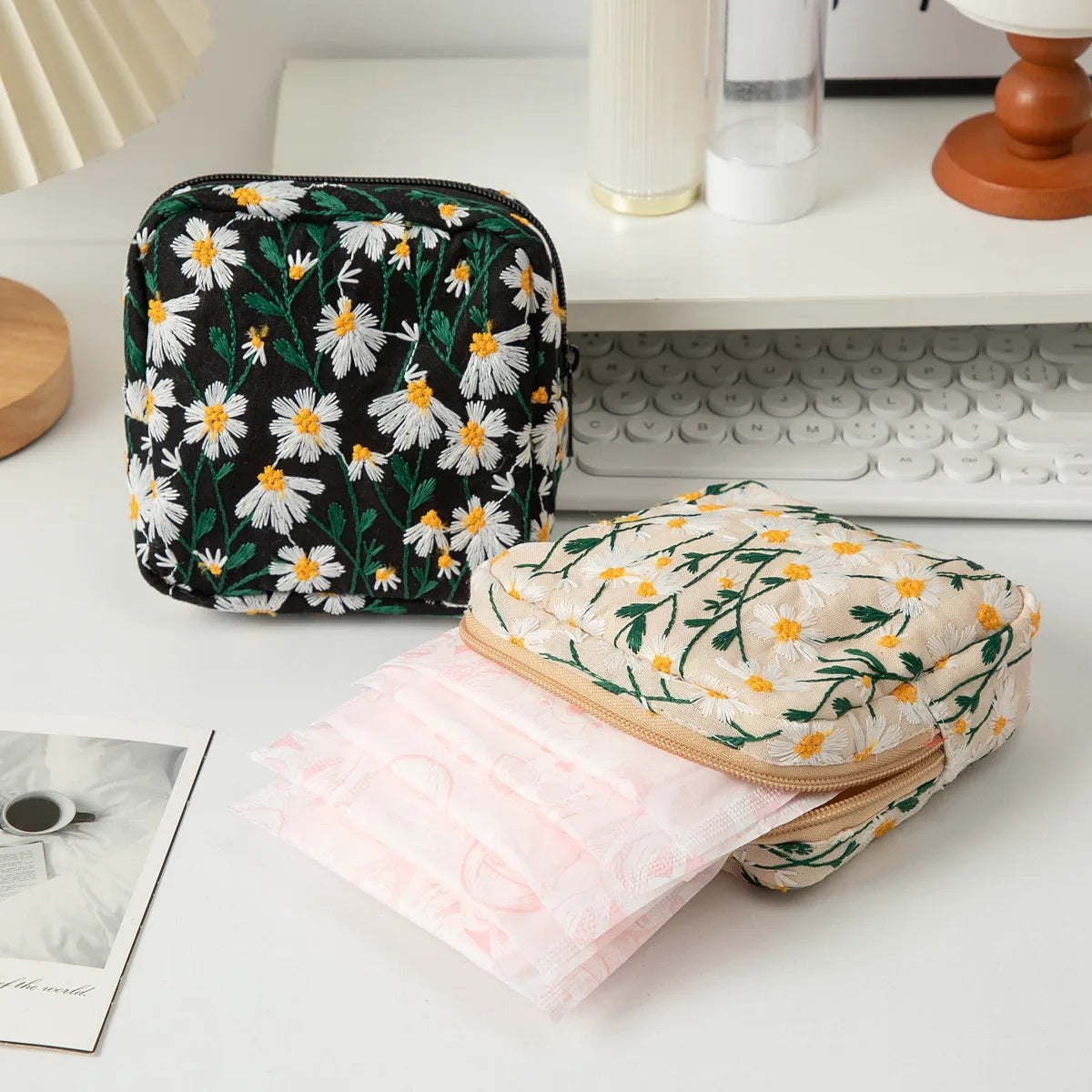 CowLost | floral-embroidery-women-cosmetic-bag |2