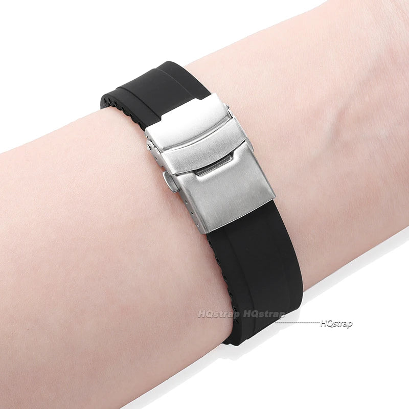 CowLost | product_id-curved-end-silicone-watch-band-20mm-22mm-universal-folding-buckle-replacement-strap |2