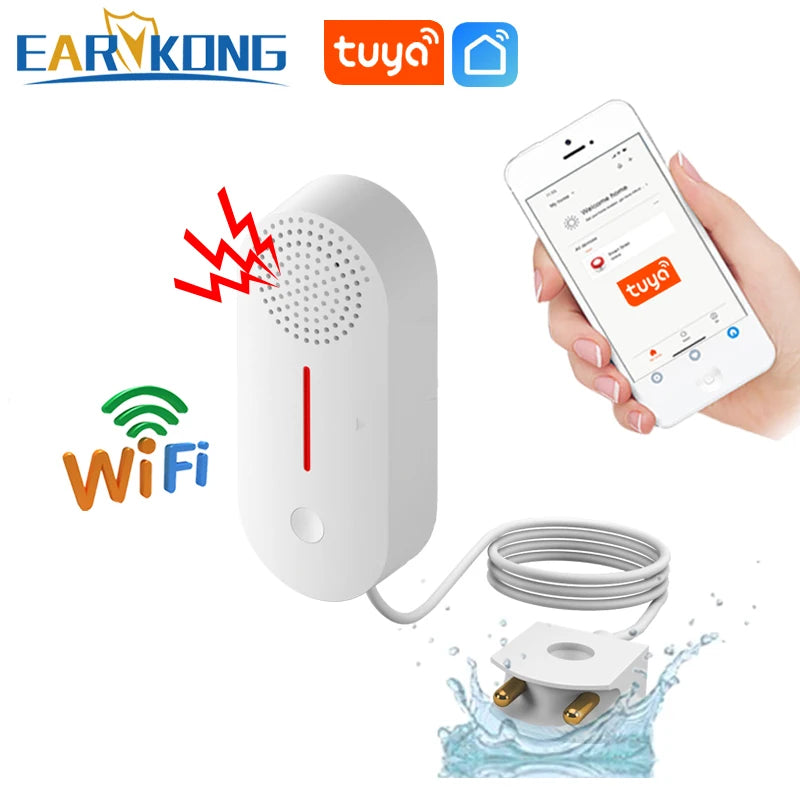 CowLost | independent-water-leakage-detectort-tuya-water-level-sensor-home-kitchen-bathroom-security-alarm-90db-high-volume-alarm-sound |1