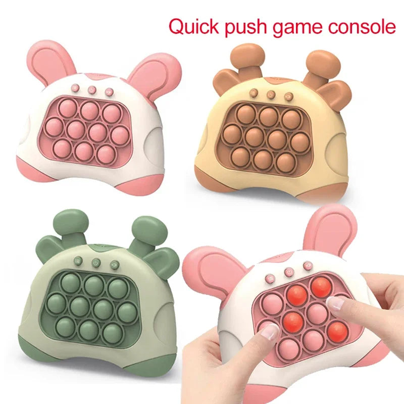 Children's Quick Push Pop Light-Up Electronic Bubble Whack-a-Mouse Game Toy Decompress Christmas Gift