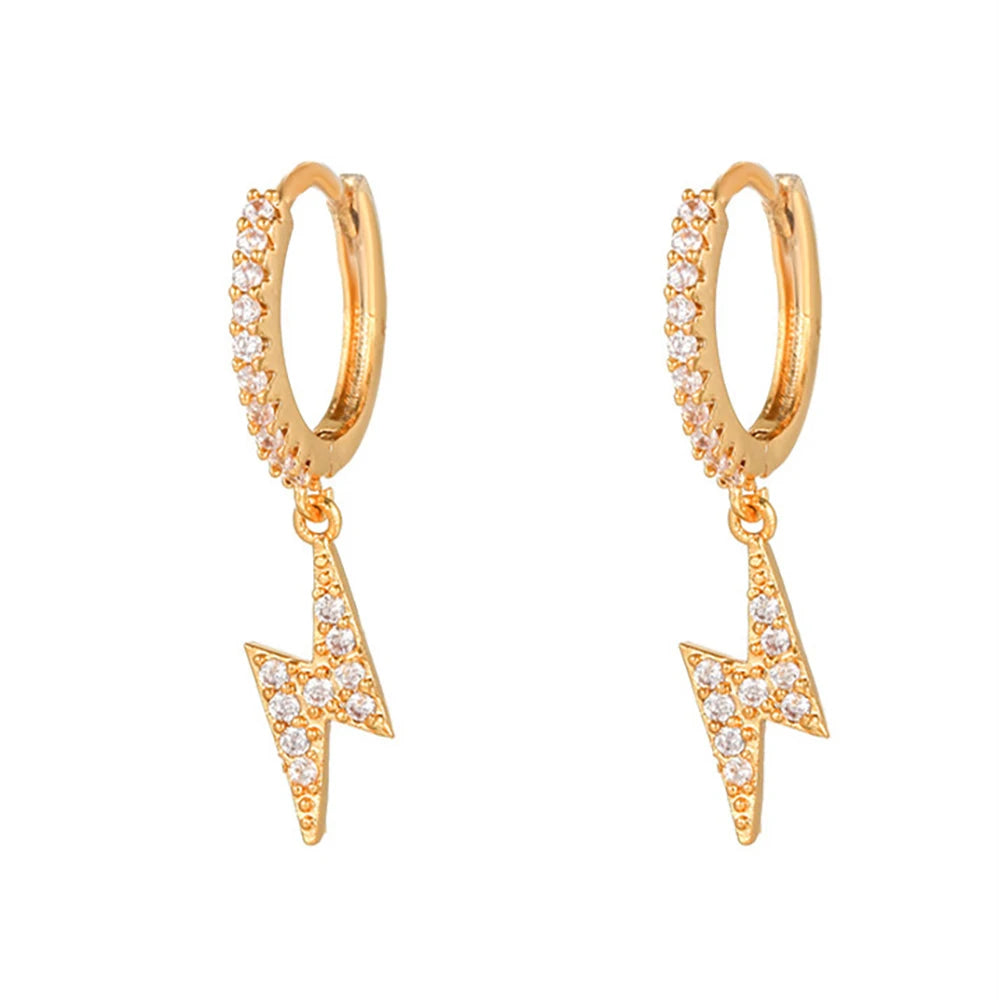 CowLost | business-card-cases-stainless-steel-cubic-zirconia-chain-hoop-earrings-for-women |37
