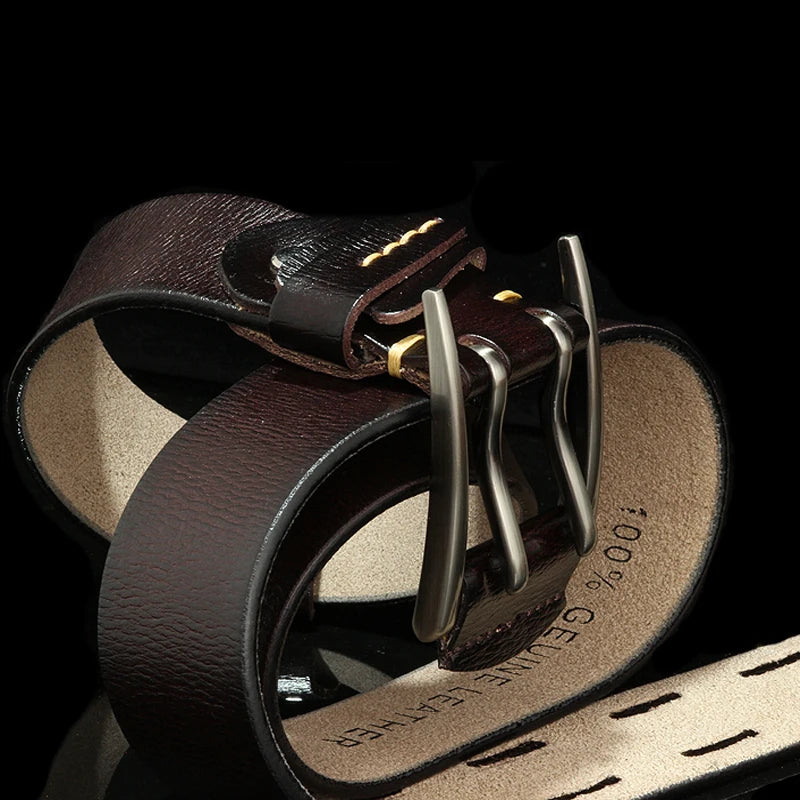 CowLost | 4cm-wide-vintage-style-pin-buckle-genuine-leather-belts-for-men |6