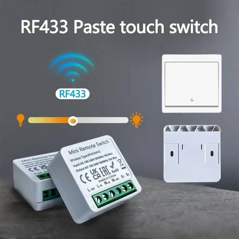 CowLost | wireless-receivers-product_id-rf433mhz-wireless-1-3-gang-wall-light-switch-panel-with-16a-relay-receiver-for-led-lamps |8
