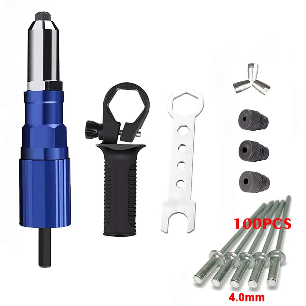 CowLost | electric-rivet-gun-adapter-2-4mm-4-8mm-rivet-nut-gun-drill-adapter-cordless-riveting-tool-insert-nut-pull-rivet-tool |25