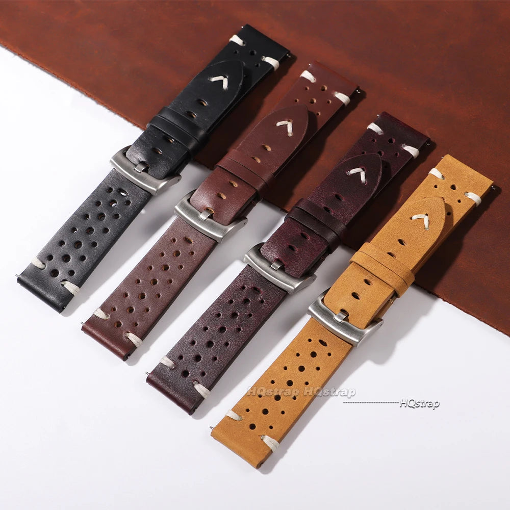 CowLost | product_id-breathable-retro-genuine-oil-wax-cowhide-leather-watchband-20-22mm-business-strap |2