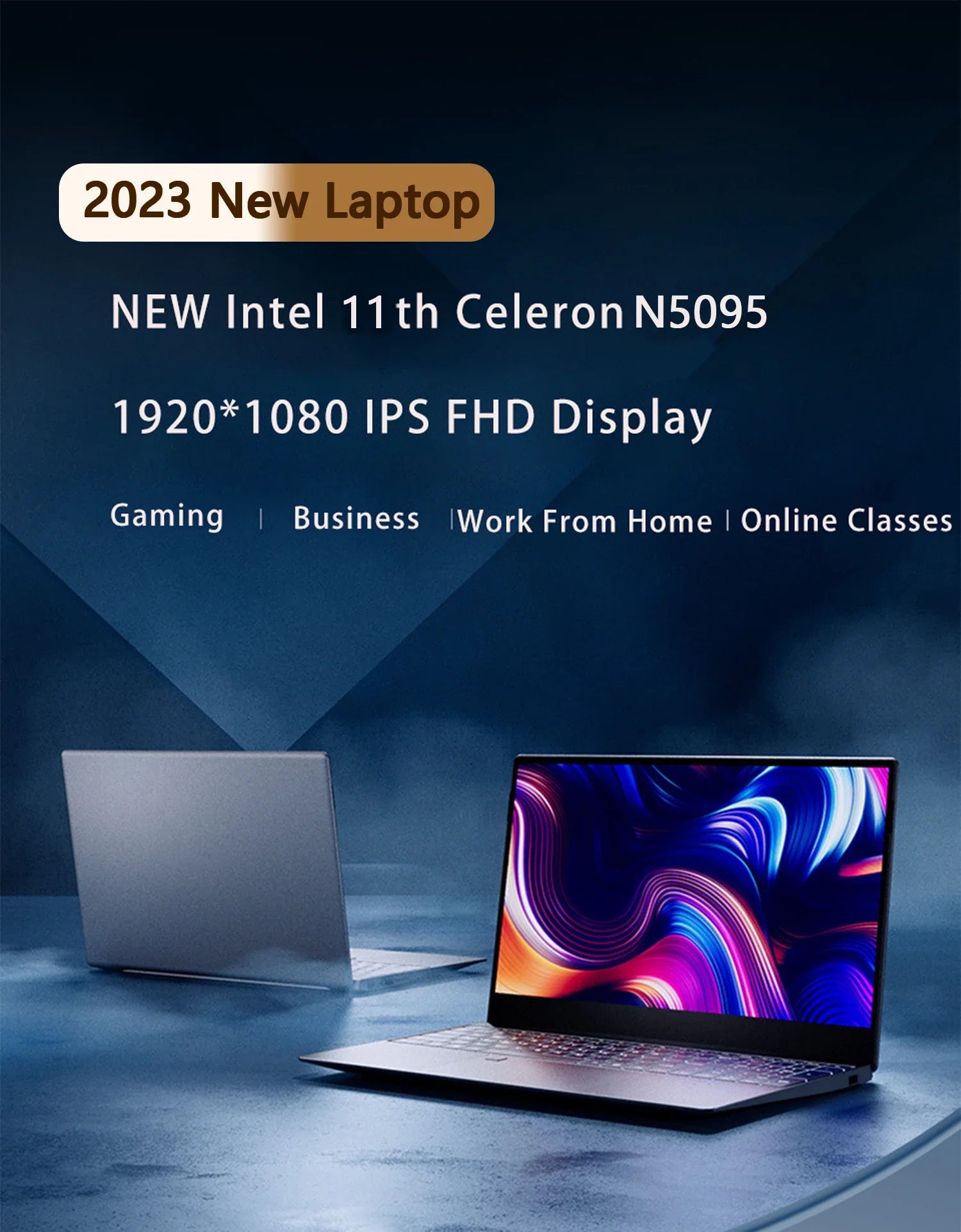 CowLost | 2025-laptop-15-6-inch-ips-screen-16gb-ram-intel-celeron-11th-n5095-netbook-windows-10-11-pro-office-notebook-pc-portable |7