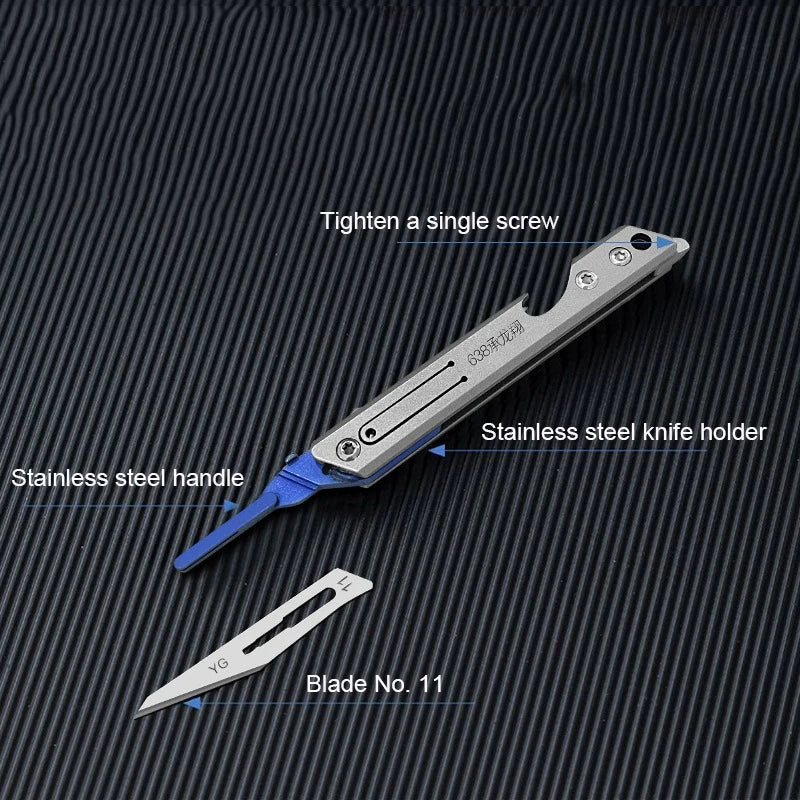 CowLost | tools-yesisok-stainless-steel-mini-folding-scalpel-bottle-opener-edc-tool |8