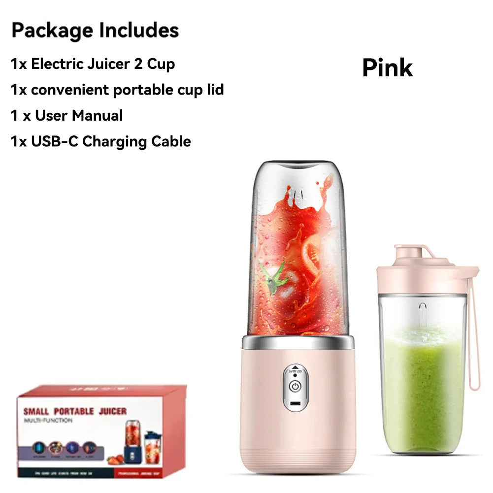 CowLost | portable-electric-juicers-blue-pink-abs-cup-multifunction |8