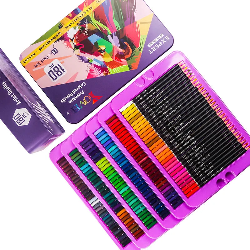 CowLost | art-pencils-product_id-180-color-oily-paint-pencils-set-in-iron-gift-box-for-art-school-drawing |40