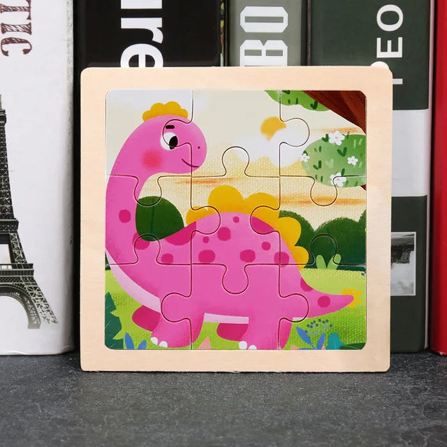 11*11cm 3D Wooden Puzzle Baby Toys