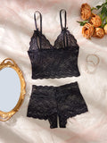 CowLost | women-floral-sexy-lingerie-set-perspective-bra-and-crotchless-panties-sets |14