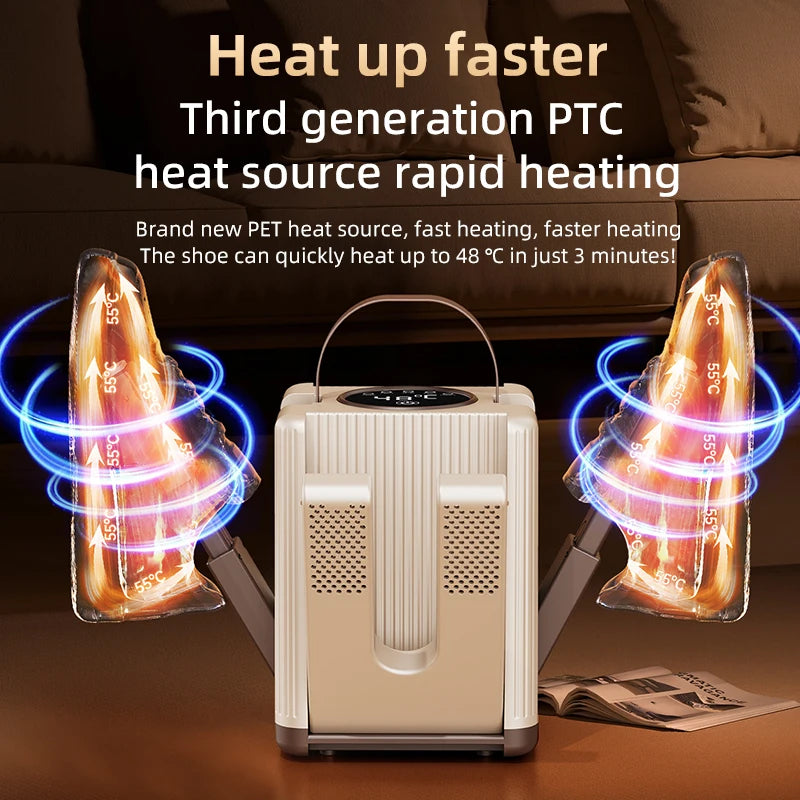 CowLost | product_id-homefish-six-arm-foldable-electric-shoe-and-boot-dryer-with-timer-200w-portable-shoe-warmer |1