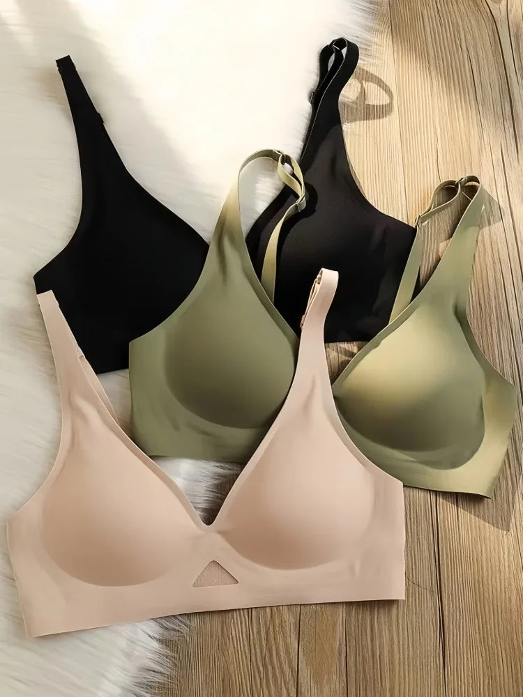 CowLost | product_id-wireless-v-neck-seamless-push-up-bra-for-women-s-xl-comfortable-support |1