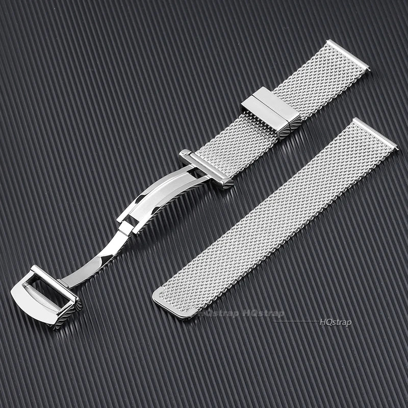 CowLost | bracelets-product_id-milanese-mesh-stainless-steel-watchband-for-iwc-pilot-omega-seamaster-20mm-22mm-folding-clasp |12