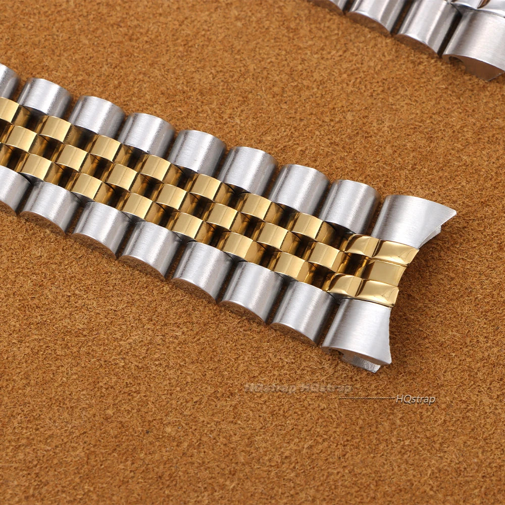 CowLost | product_id-curved-end-stainless-steel-jubilee-watch-strap-for-rolex-13-21mm-unisex-luxury-band |5
