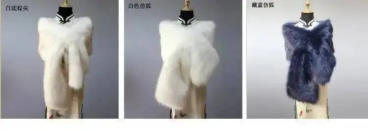 CowLost | 32-colors-165-30cm-women-luxury-warm-faux-fox-fur-shawl-winter-ladies-plush-scarf |10