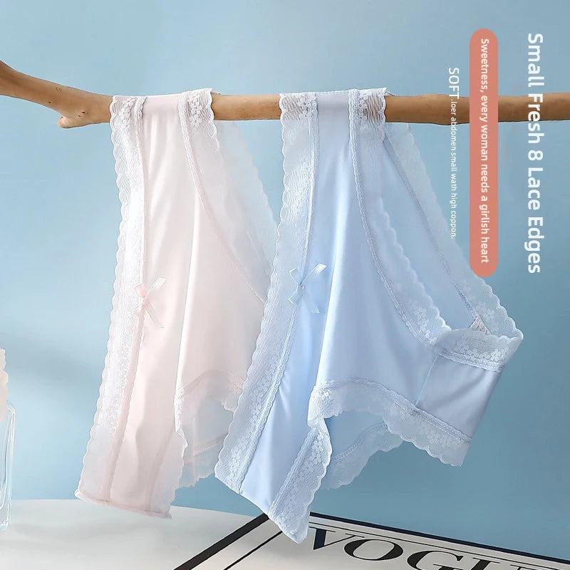 CowLost | activewear-pants-3pcs-seamless-ice-silk-lace-panties-set |13