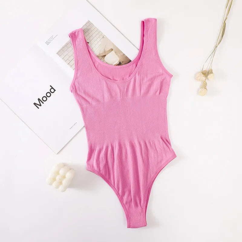 CowLost | product_id-women-seamless-tummy-control-slimming-thong-bodysuit-with-u-back |20