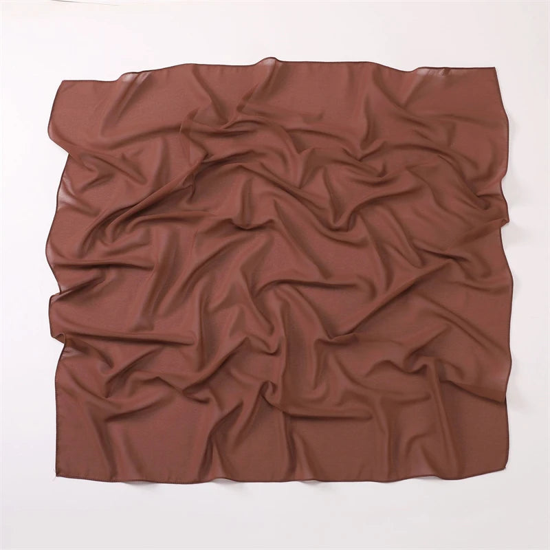 CowLost | 90-90cm-square-solid-color-women-chiffon-hijab |12
