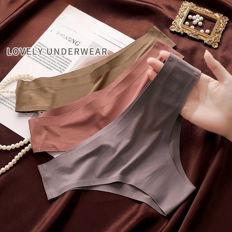 CowLost | product_id-4pcs-women-s-ice-silk-low-rise-brazilian-briefs-soft-breathable-panties-m-xl |3