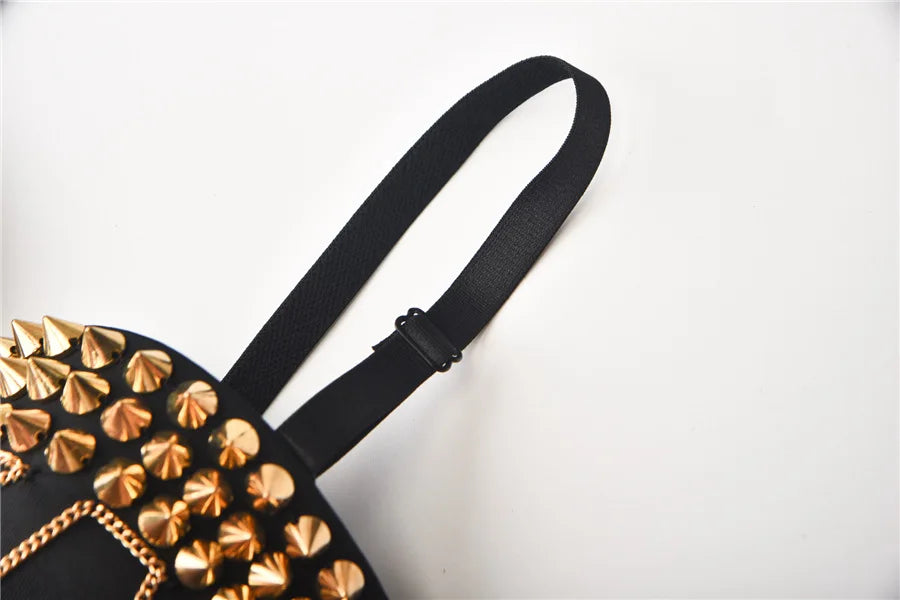 CowLost | activewear-pants-gold-rivets-chains-sexy-push-up-bra-bralette-crop-top-punk-gothic |8