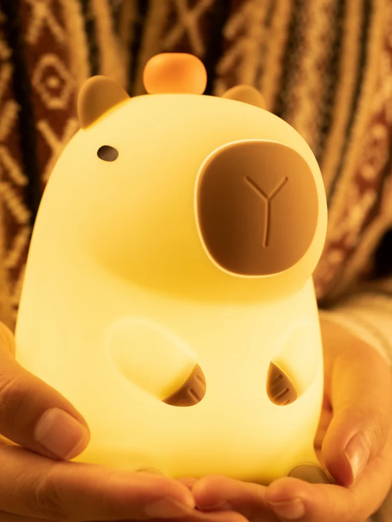 CowLost | product_id-cartoon-capybara-usb-rechargeable-silicone-night-light-with-dimming-and-timer |18