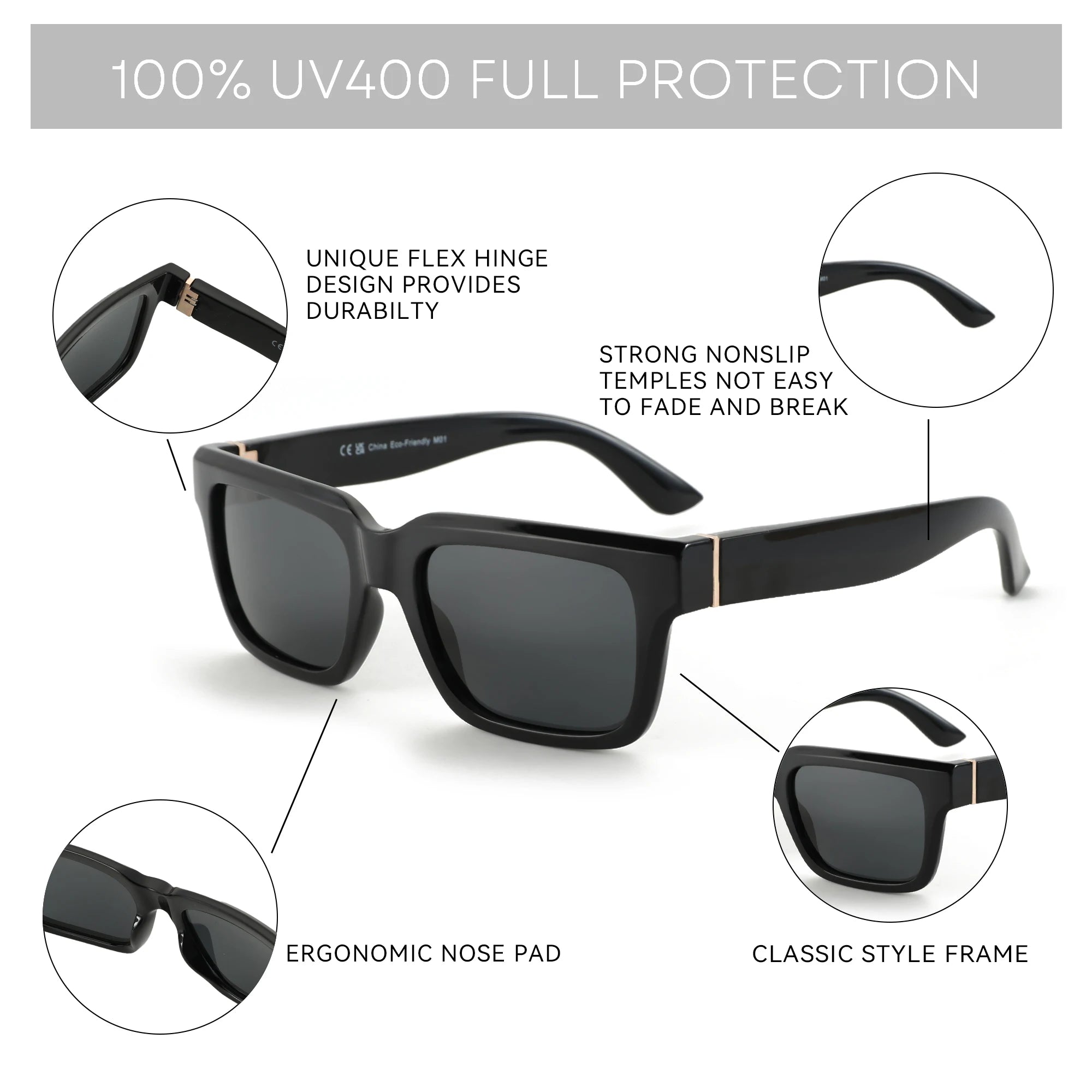 CowLost | zenottic-2026-new-fashion-square-polarized-sunglasses-women-men-uv400-protection |7
