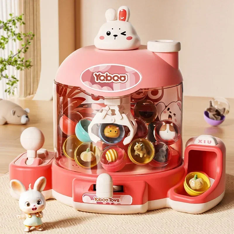 Kids Mini Doll Claw Machine Arcade Toy with Music and Lights
