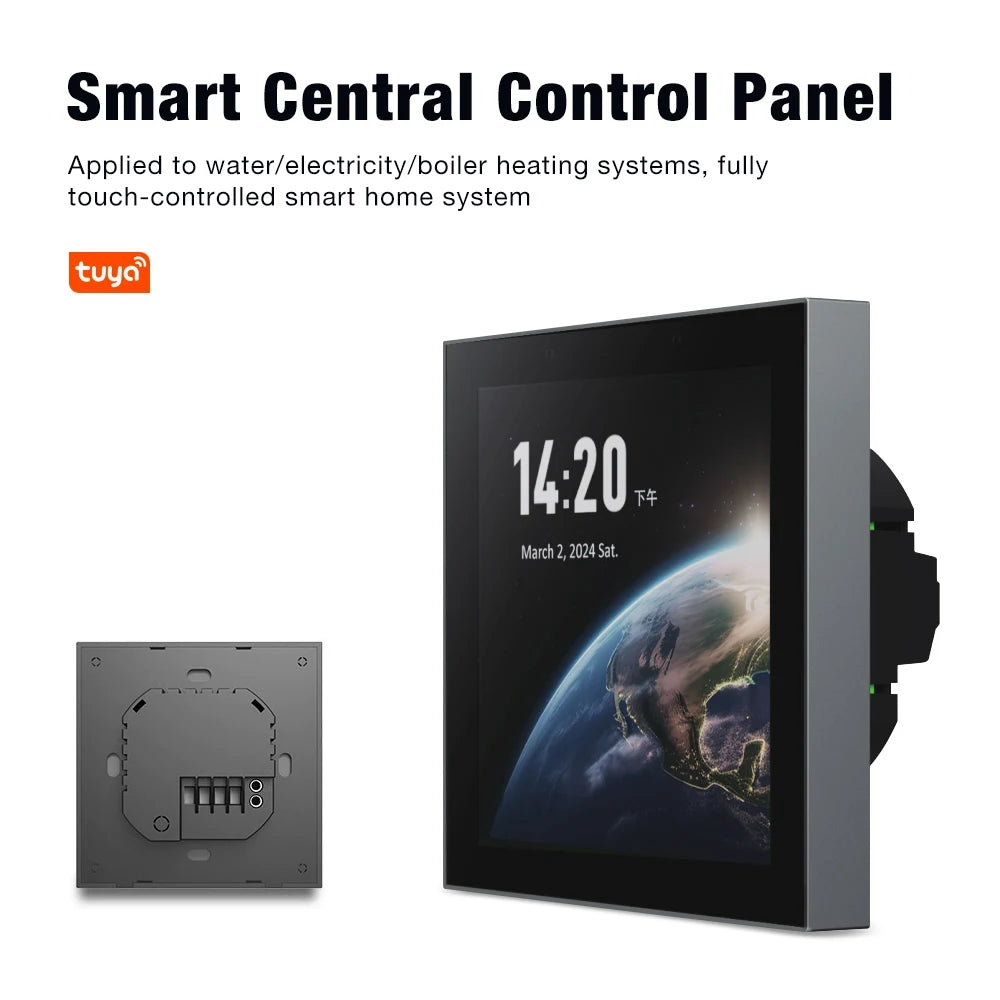 Tuya Smart 3-in-1 Central Control Panel LED Thermostat for Heating & Air Conditioner Fluorine Machine Support Linux
