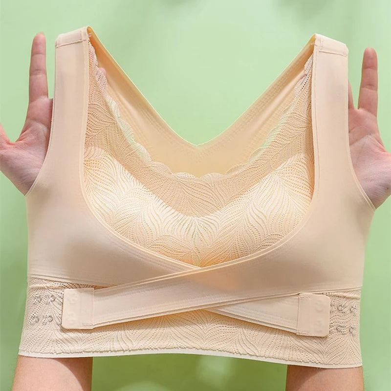 CowLost | product_id-wireless-lace-sports-bra-for-small-breasts-shock-proof-traceless-with-beautiful-back |1