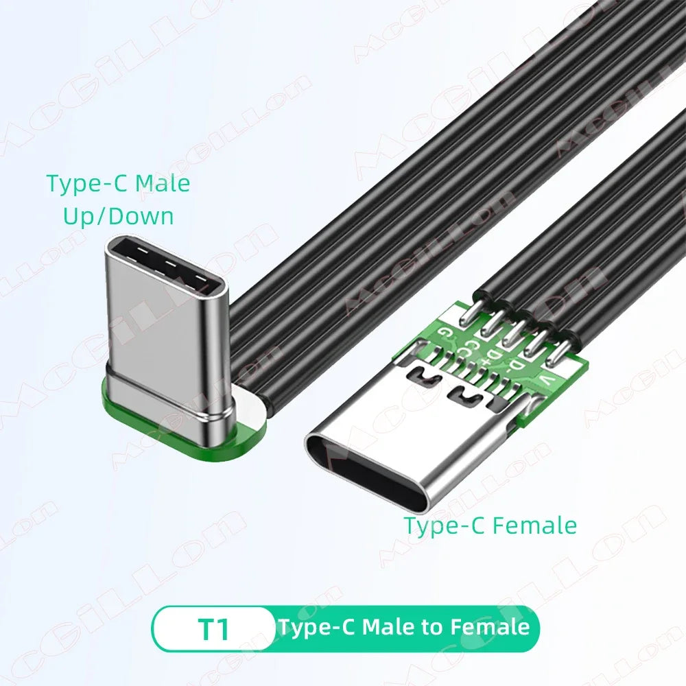 CowLost | product_id-60w-type-c-to-usb-c-flat-silicone-charging-cable-with-angled-connectors-fast-sync |13