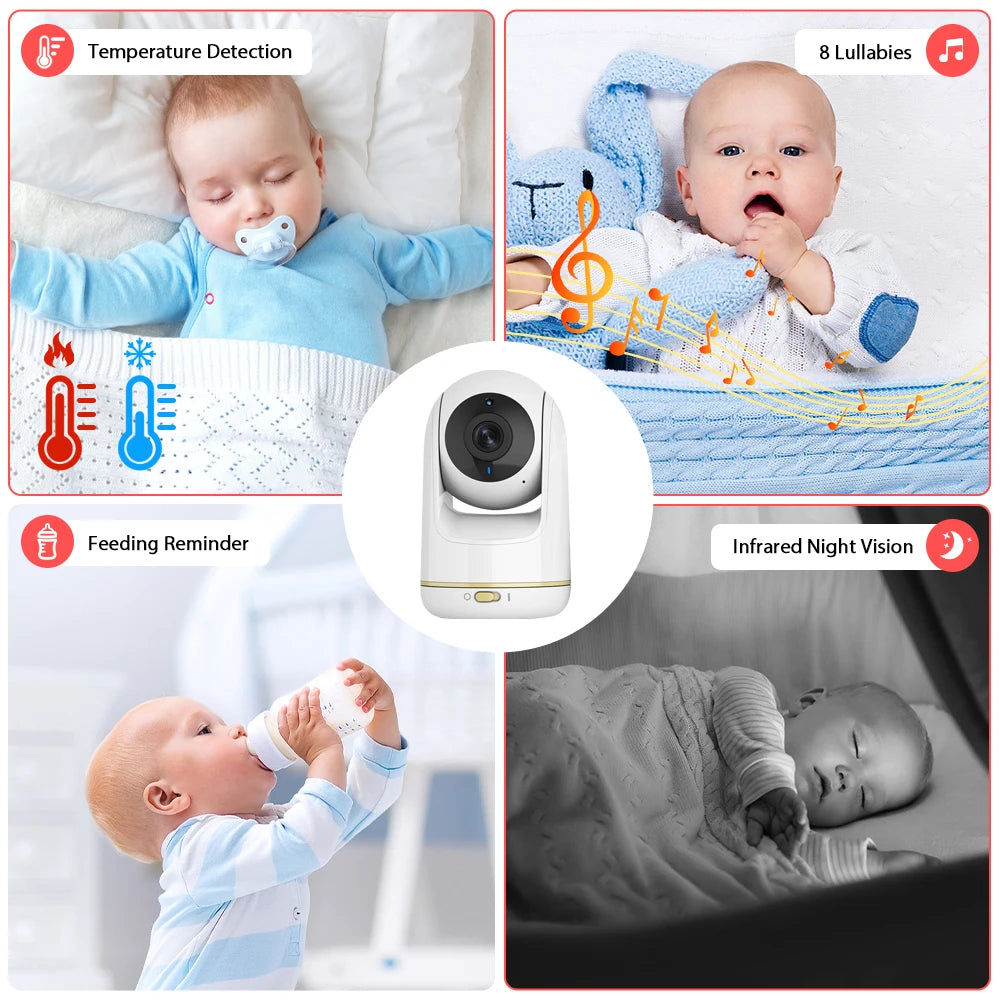 CowLost | 5-wireless-baby-monitor-3x-zoom-ptz-camera-feelbaby-app-and-full-color-ips-lcd-monitor-dual-control-security-camera-babysitter |4