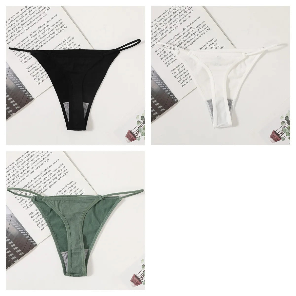 CowLost | product_id-3pcs-women-low-rise-seamless-g-string-thong-panty-set |29
