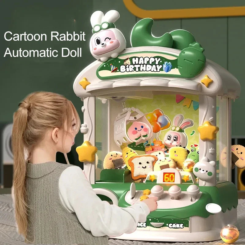 Cartoon Rabbit Claw Game Machine Coin Operated Toy for Kids