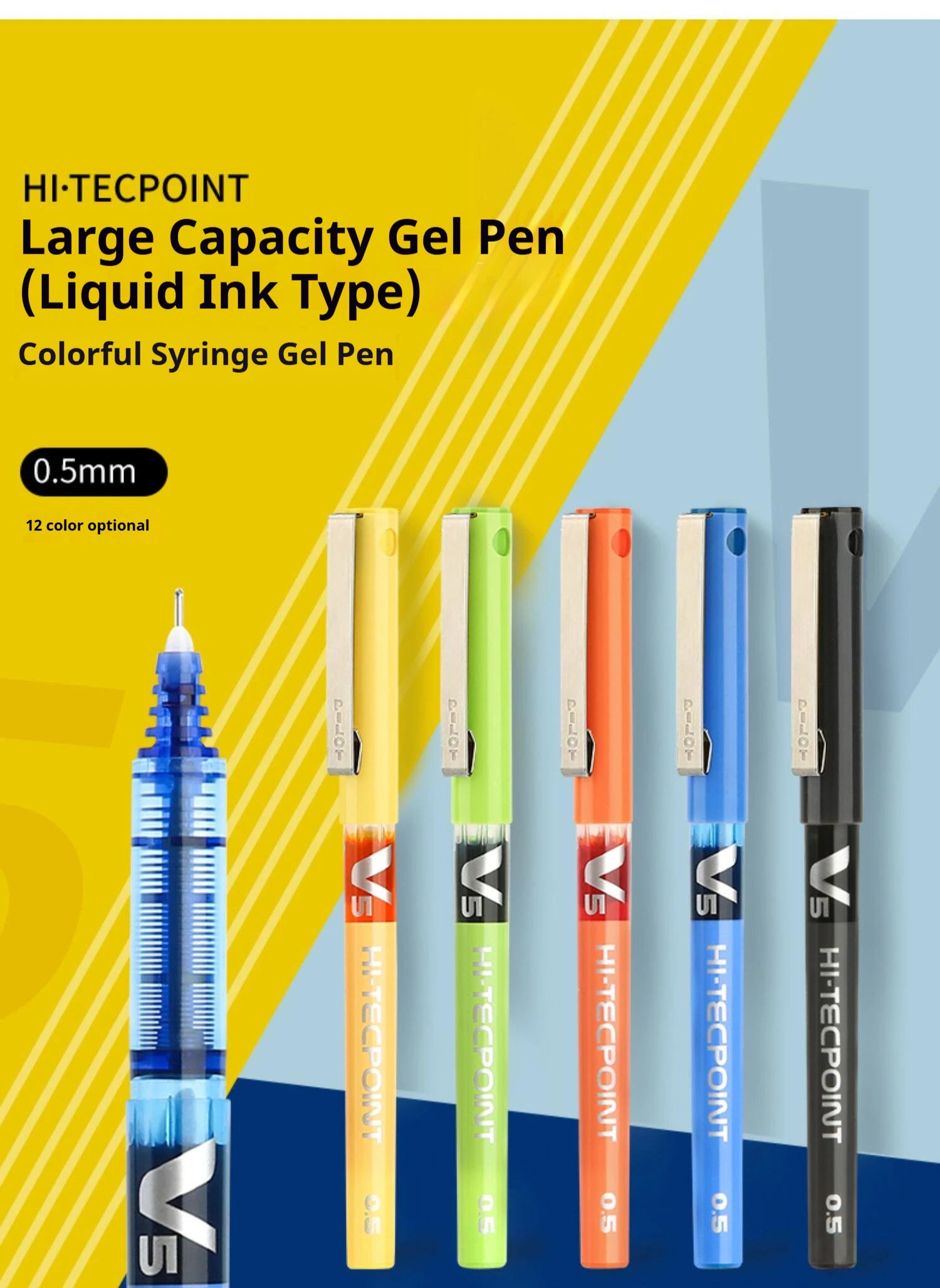 CowLost | product_id-pilot-bx-v5-12-color-0-5mm-rollerball-pens-anti-leak-smooth-ink-for-journaling-art-projects |6