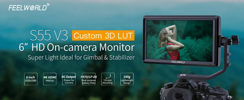 CowLost | 3d-printer-accessories-feelworld-s55-6-5-4k-portable-dslr-camera-field-monitor-hdmi-output |7