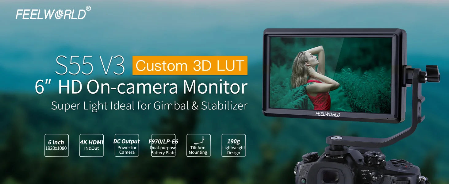 CowLost | 3d-printer-accessories-feelworld-s55-6-5-4k-portable-dslr-camera-field-monitor-hdmi-output |7