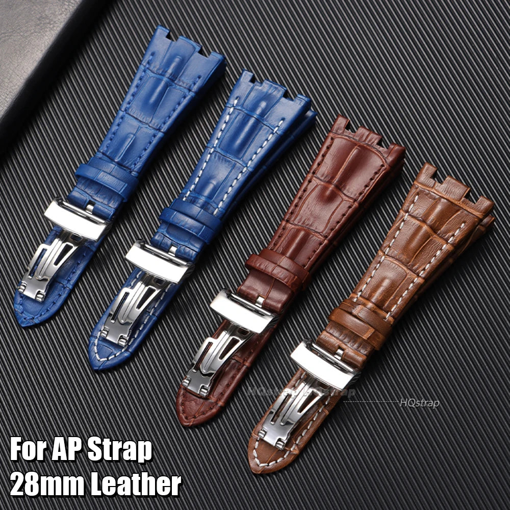 CowLost | watch-bands-product_id-28mm-leather-replacement-watch-strap-for-royal-oak-offshore-15710-15703-26470-waterproof-sport-band-for-ap |8