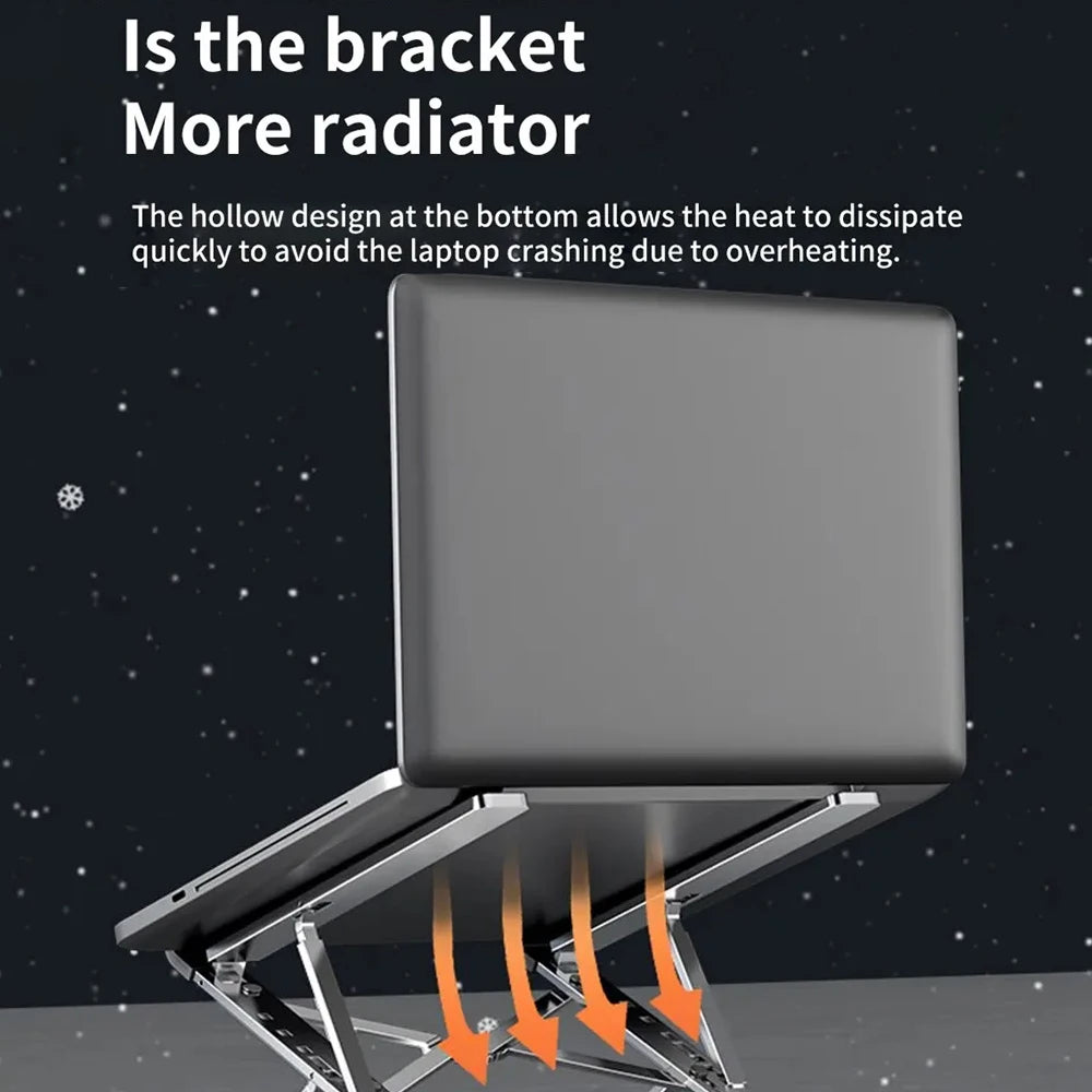 CowLost | aluminum-n8-foldable-laptop-stand-adjustable-portable-notebook-bracket-support |4