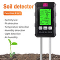 6-in-1 Soil Meter PH Moisture Fertility Temperature Humidity Light Tester for Garden